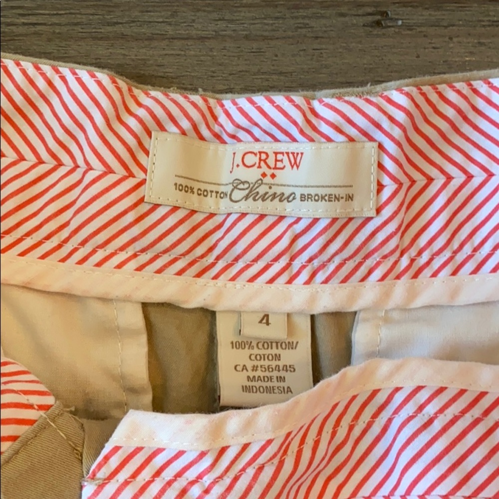 J Crew Khaki Chino shorts size 4 - Picture 3 of 4